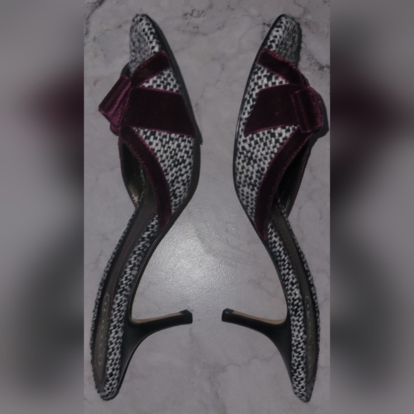 Coach Tweed Velvet Kitten Heels Sz 7B - Picture 3 of 7